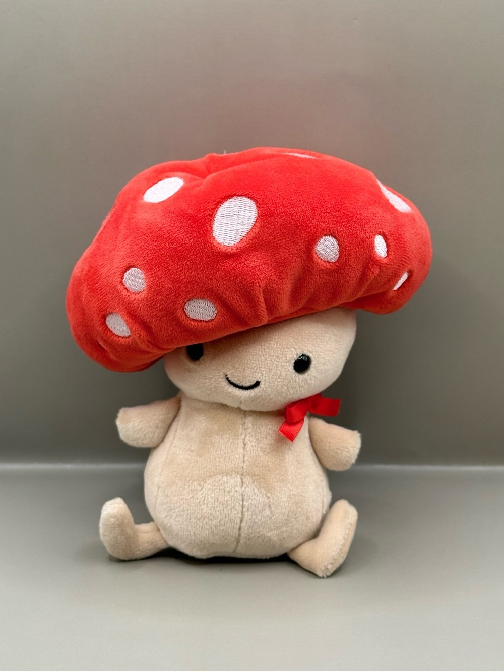 Retired Jellycat Fun Guy Robbie Mushroom Plush Stuffed Animal